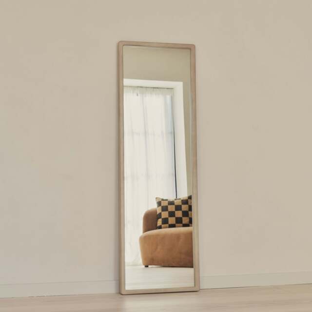 Arden - Concrete Full Length Wooden Mirror 140cm x 45cm - image 1