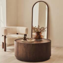 Fairmont - Dark Wood Premium Round Coffee Table - thumbnail 1
