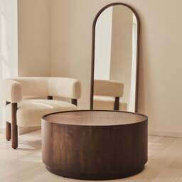 Fairmont - Dark Wood Premium Round Coffee Table - thumbnail 2