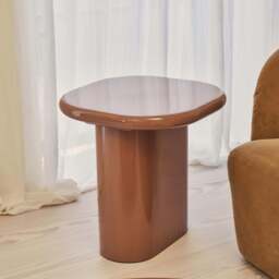 Rivington - High Gloss Mocha Rectangular Side Table - thumbnail 4