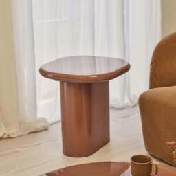 Rivington - High Gloss Mocha Rectangular Side Table - thumbnail 6