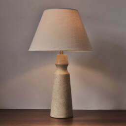 Sienna - Travertine Conical Shade Table Lamp - thumbnail 2