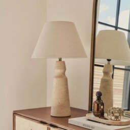 Sienna - Travertine Conical Shade Table Lamp - thumbnail 4