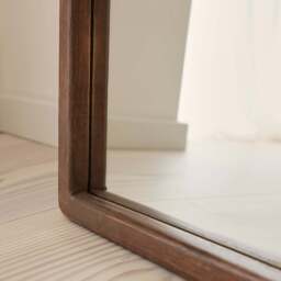 Arden - Dark Wood Full Length Arched Wooden Mirror 160cm x 60cm - thumbnail 6