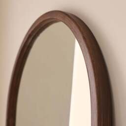 Arden - Dark Wood Full Length Arched Wooden Mirror 160cm x 60cm - thumbnail 2
