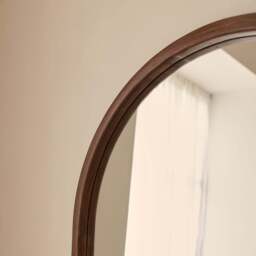 Arden - Dark Wood Full Length Arched Wooden Mirror 160cm x 60cm - thumbnail 5