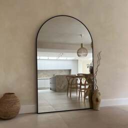 Liberty - Black Full Length Arched Metal Mirror 180cm x 110cm - thumbnail 5