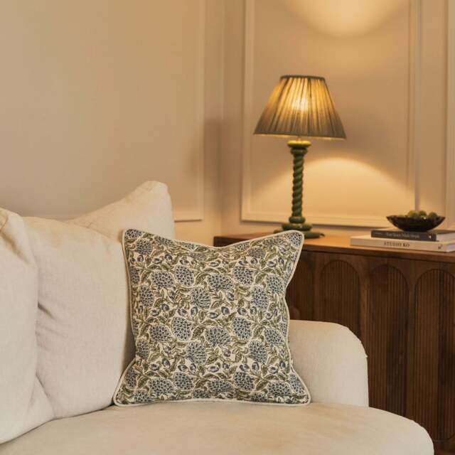 Erisha - Indigo Printed Fabric Cushion - image 1