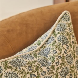 Erisha - Indigo Printed Fabric Cushion - thumbnail 4