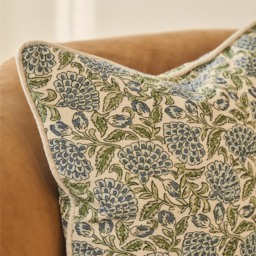 Erisha - Indigo Printed Fabric Cushion - thumbnail 6
