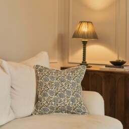 Erisha - Indigo Printed Fabric Cushion - thumbnail 1