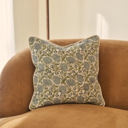 Erisha - Indigo Printed Fabric Cushion - thumbnail 3