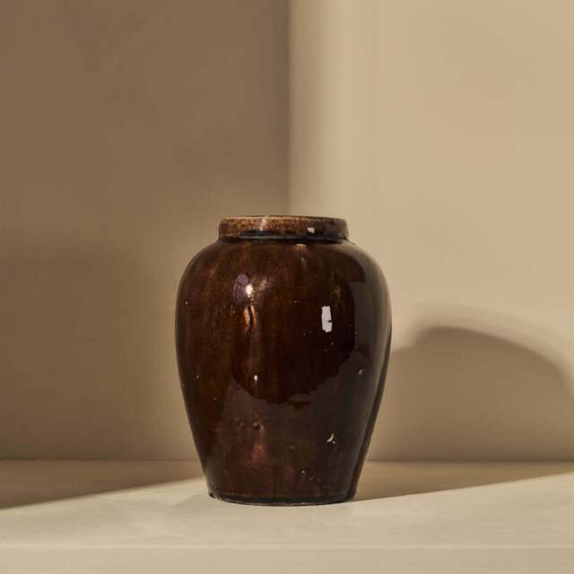 Portera - Chocolate Gloss Ceramic Vase - image 1