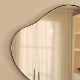 Ava - Black Pond Shaped Irregular Mirror 100cm x 70cm - thumbnail 5