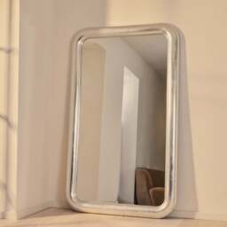Obsidian - Full Length Rectangular Brushed Chrome Extra Large Mirror 200cm x 120cm - thumbnail 2