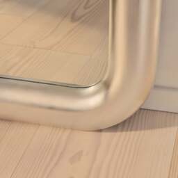 Obsidian - Full Length Rectangular Brushed Chrome Extra Large Mirror 200cm x 120cm - thumbnail 6