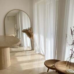 Liberty - Gold Full Length Arched Metal Mirror 180cm x 110cm - thumbnail 2