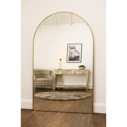 Liberty - Gold Full Length Arched Metal Mirror 180cm x 110cm - thumbnail 6
