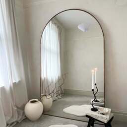 Liberty - Gold Full Length Arched Metal Mirror 180cm x 110cm - thumbnail 5