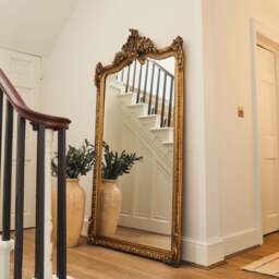 Francesca - Gold Arched Ornate Full Length Mirror 185cm x 100cm - thumbnail 2