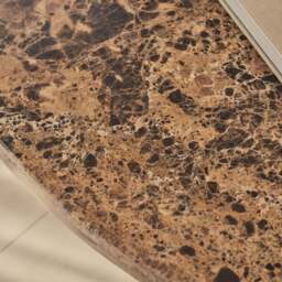 Melrose - Dark Emperador Marble Irregular Dark Wood Premium Coffee Table - thumbnail 6
