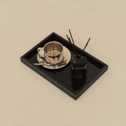 Travara - Black Marble Large Rectangular Decorative Tray