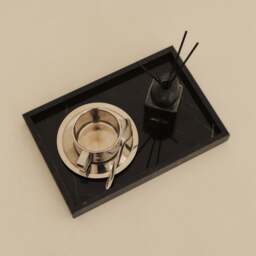 Travara - Black Marble Large Rectangular Decorative Tray - thumbnail 5