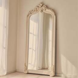 Cristina - Full Length Concrete Arched Ornate Mirror 200cm x 90cm - thumbnail 3