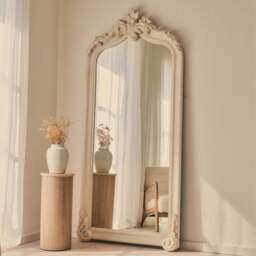 Cristina - Full Length Concrete Arched Ornate Mirror 200cm x 90cm - thumbnail 1