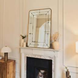 Teramo - Gold Antique Glass Metal Overmantle Mirror 120cm x 80cm - thumbnail 4