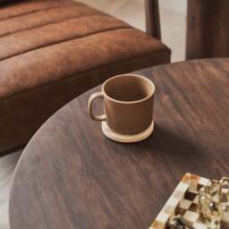 Vermont - Dark Wood Premium Round Coffee Table - thumbnail 5