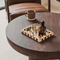 Vermont - Dark Wood Premium Round Coffee Table - thumbnail 6
