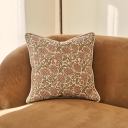 Erisha - Rose Printed Fabric Cushion - thumbnail 5