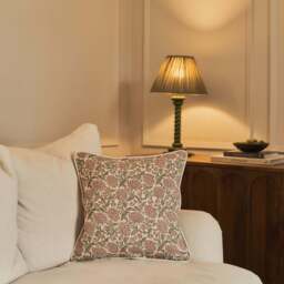 Erisha - Rose Printed Fabric Cushion - thumbnail 1