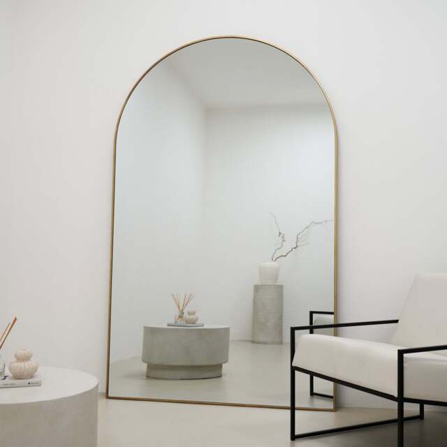 Liberty - Gold Full Length Arched Metal Mirror 200cm x 120cm - image 1