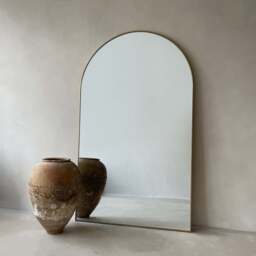 Liberty - Gold Full Length Arched Metal Mirror 200cm x 120cm - thumbnail 2