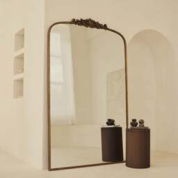 Amelia - Full Length Gold Arched Metal Mirror 200cm x 120cm - thumbnail 2