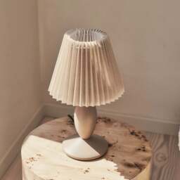 Elba - Beige Pleated Shade Table Lamp - thumbnail 3
