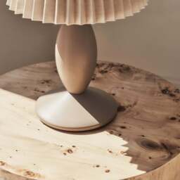 Elba - Beige Pleated Shade Table Lamp - thumbnail 2