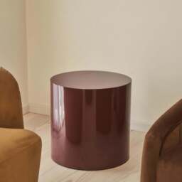 Rivington - High Gloss Burgundy Round Side Table - thumbnail 3