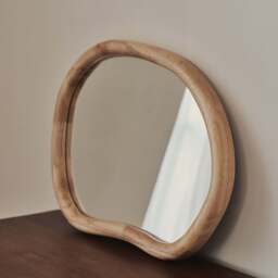 Aaliyah - Light Wood Irregular Wall Mirror 42cm x 35cm - thumbnail 6