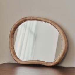 Aaliyah - Light Wood Irregular Wall Mirror 42cm x 35cm - thumbnail 5