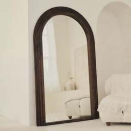 Luciana - Full Length Arched Charred Wood Mirror 180cm x 110cm - thumbnail 4