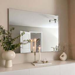 Edge - Large Frameless Rectangular Mirror 120cm x 90cm - thumbnail 2