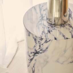 Atella - Arabescato Round Premium Solid Marble Side Table - thumbnail 2