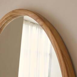 Arden - Light Wood Full Length Arched Wooden Mirror 175cm x 95cm - thumbnail 4