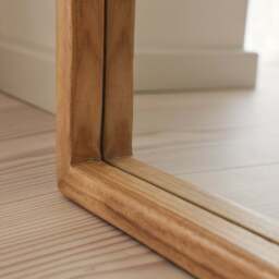 Arden - Light Wood Full Length Arched Wooden Mirror 175cm x 95cm - thumbnail 6
