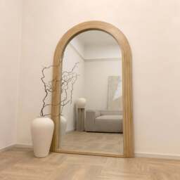 Luciana - Full Length Arched Washed Wood Mirror 180cm x 110cm - thumbnail 6