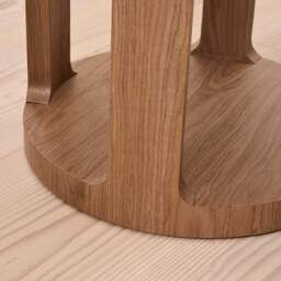 Milford - Light Emperador Round Washed Wood Side Table - thumbnail 5