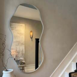 Ava - Ecru Pond Shaped Irregular Mirror 125cm x 65cm - thumbnail 1